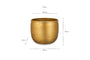 Tembesi Etched Planter - Antique Brass