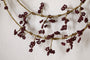 Tanu Layered Mango Wood Beaded Wreath - Brass & Ruby