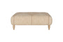 Aranya Upholstered Ottoman - Natural