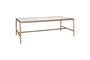 Gilasi Cast Metal & Glass Coffee Table - Antique Brass