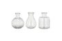 Mayumi Recycled Glass Bud Vases - Clear (Set of 3)