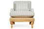 Abe Deconstructed Linen Armchair - Stripe - Natural