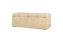 Aranya Cotton & Jute Upholstered Storage Bench - Natural