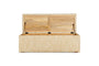 Aranya Cotton & Jute Upholstered Storage Bench - Natural