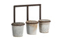 Tukana Triple Wall Hung Planter - Zinc