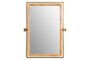Mar Swivel Wall Mirror - Antique Brass & Natural