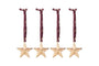 Roshani Star Baubles - Antique Brass (Set of 4)