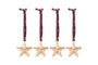 Roshani Star Baubles - Antique Brass (Set of 4)