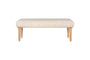 Sanja Stripe Upholstered Bench - Grey