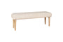 Sanja Stripe Upholstered Bench - Grey