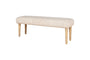Sanja Stripe Upholstered Bench - Grey