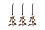 Tanu Mango Wood Beaded Baubles - Brass & Ruby (Set of 3)
