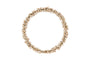 Tanu Mango Wood Beaded Wreath - Brass & Natural