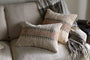 Zairya Jute & Cotton Cushion Cover - Natural & Rust