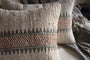 Zairya Jute & Cotton Cushion Cover - Natural & Rust