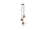 Ziva Recycled Glass Cluster Pendant -  Light Smoke Brown