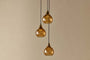 Ziva Recycled Glass Cluster Pendant - Light Smoke Brown