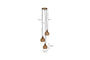 Ziva Recycled Glass Cluster Pendant - Light Smoke Brown
