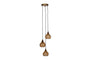 Ziva Recycled Glass Cluster Pendant - Light Smoke Brown