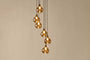 Ziva Statement Recycled Glass Cluster Pendant - Light Smoke Brown