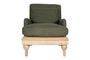 Abe Deconstructed Linen Armchair - Olive