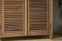 Ibo Reclaimed Wooden Slatted Cabinet - Natural - Large