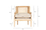 Kaziria Cane & Linen Armchair - Natural
