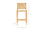 Lohanda Acacia & Munja Grass Counter Chair - Natural