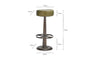 Narwana Leather Round Stool - Rich Green