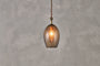 Otoro Recycled Glass Pendant - Smoke - Small Oval