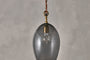 Otoro Recycled Glass Pendant - Smoke - Small Oval