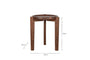 Umar Mango Wood Side Table - Dark Brown