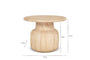 Vivan Grooved Wood Side Table