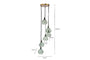 Ziva Statement Recycled Glass Cluster Pendant - Green Smoke