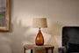 Nkuku LIGHTING Baba Glass Lamp - Burnt Amber - Small Tall