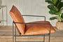 Nkuku Furniture Durium Leather Lounger - Aged Tan