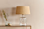 nkuku LAMPS AND SHADES Edina Recycled Glass Table Lamp - Clear - Small
