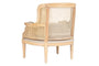 nkuku CHAIRS STOOLS & BENCHES Kaziria Cane and Linen Armchair - Natural