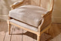 nkuku CHAIRS STOOLS & BENCHES Kaziria Cane and Linen Armchair - Natural