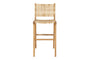 Nkuku CHAIRS STOOLS & BENCHES Madrisana Acacia & Rattan Bar Stool
