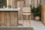 Nkuku CHAIRS STOOLS & BENCHES Madrisana Acacia & Rattan Bar Stool