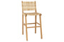 Nkuku CHAIRS STOOLS & BENCHES Madrisana Acacia & Rattan Bar Stool