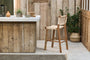 Nkuku CHAIRS STOOLS & BENCHES Madrisana Acacia & Rattan Bar Stool