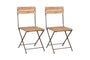 nkuku OUTDOOR LIVING Rishikesh Reclaimed Wood & Iron Folding Chairs - Set Of 2