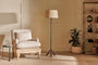 nkuku LAMPS AND SHADES Sahhil Metal Tripod Floor Lamp - Antique Bronze
