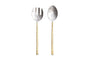 Nkuku Tableware Sirkali Brushed Gold Salad Servers