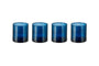 Nkuku Glassware Yala Hammered Tumbler - Indigo (Set of 4)