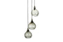 Nkuku Lighting Ziva Glass Cluster Pendant - Green Smoke