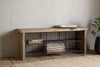Abha Reclaimed Wood & Iron Storage Bench - Natural