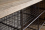 Abha Reclaimed Wood & Iron Storage Bench - Natural